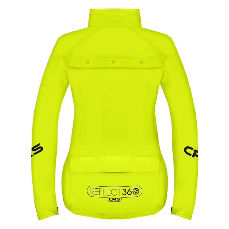 Quality Reflective Cycling Jacket for Women Waterproof - Yellow