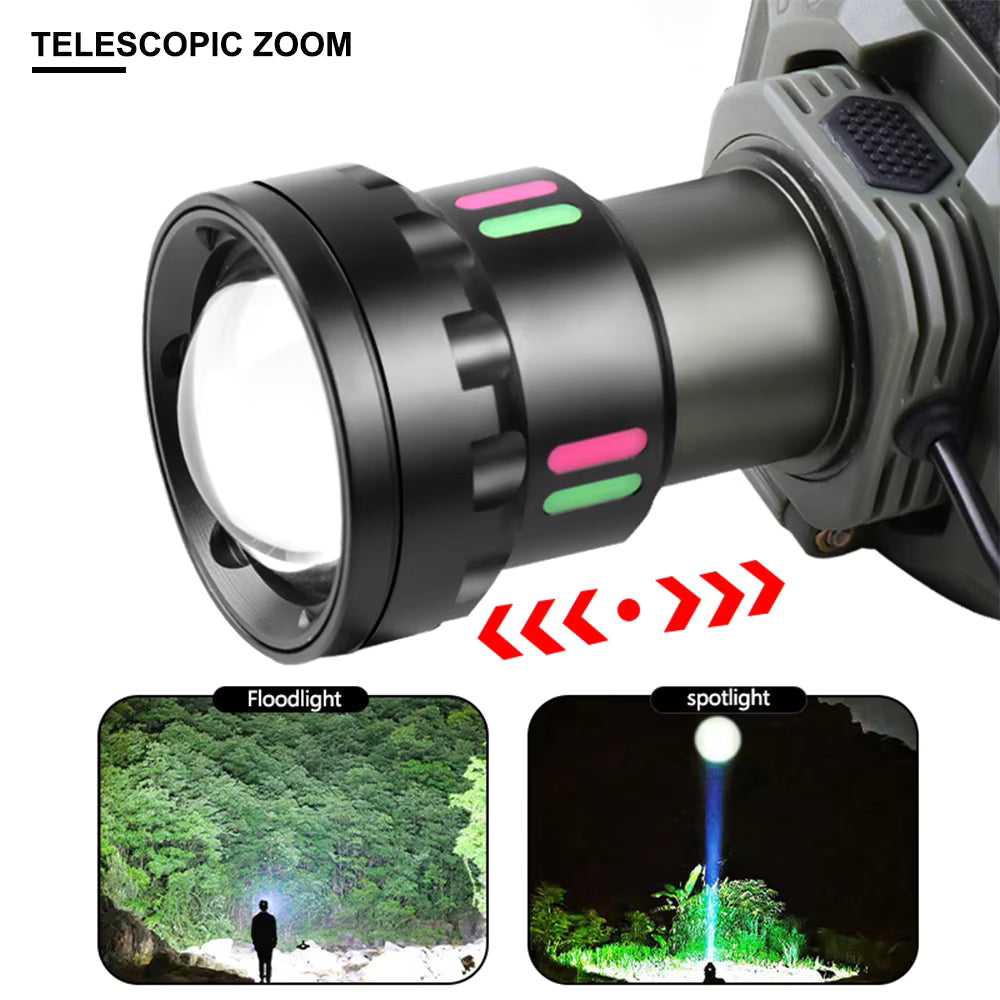Altiro A3610 Zoom Headlamp 1000 Lumens – USB-C Rechargeable 21700 Battery