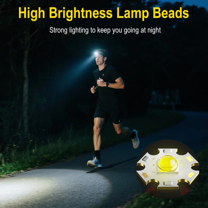 Altiro A6A Rechargeable LED Motion Sensor Headlamp – USB C Head Torch for Fishing, Camping & Outdoor Work