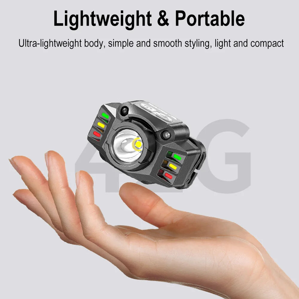 Altiro A6A Rechargeable LED Motion Sensor Headlamp – USB C Head Torch for Fishing, Camping & Outdoor Work