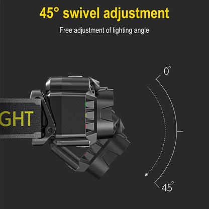 Altiro A6A Rechargeable LED Motion Sensor Headlamp – USB C Head Torch for Fishing, Camping & Outdoor Work