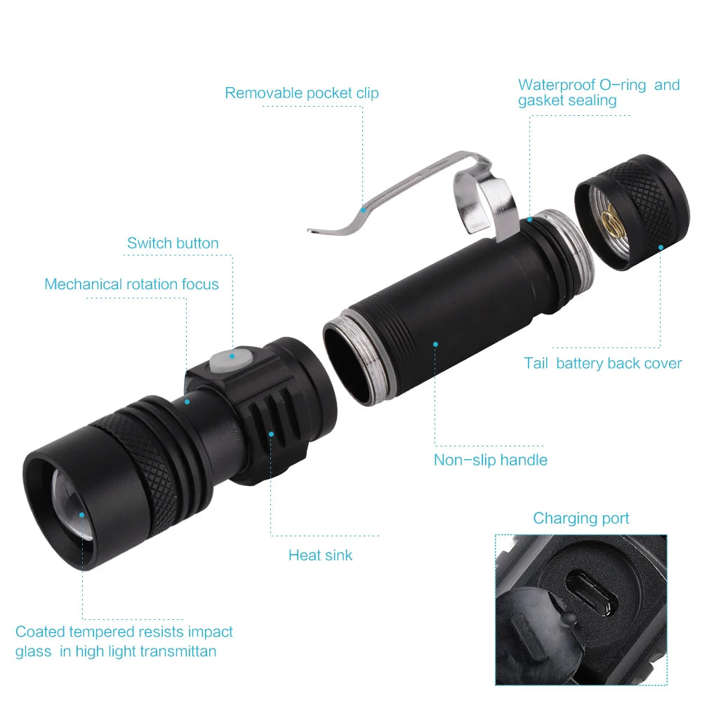 Altiro A940 Zoomable LED Flashlight