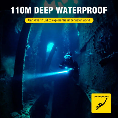 Altiro AT0311B 2000 Lumen IPX8 Diving Flashlight – 26650 Rechargeable Torch NZ