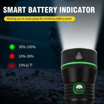 Altiro AT0311B 2000 Lumen IPX8 Diving Flashlight – 26650 Rechargeable Torch NZ