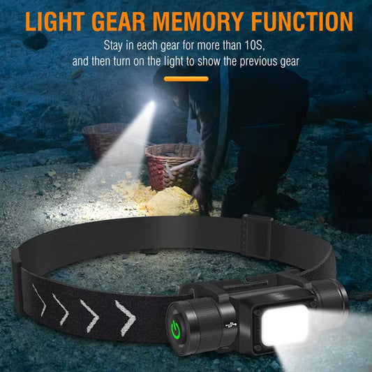 Altiro AH350 LED Headlamp – USB Rechargeable, IPX6 Waterproof, 18650 Battery