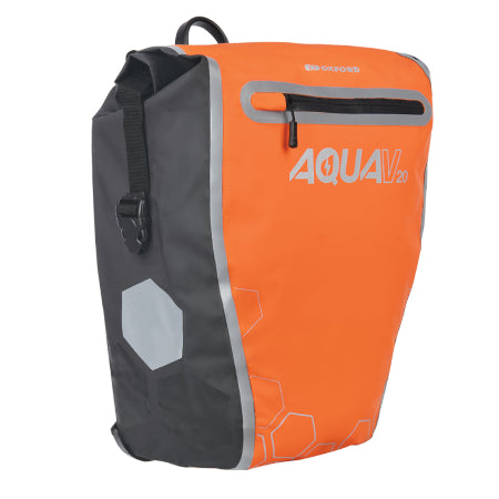 Oxford Aqua V20 20L Waterproof Pannier Bag for Bike Racks.