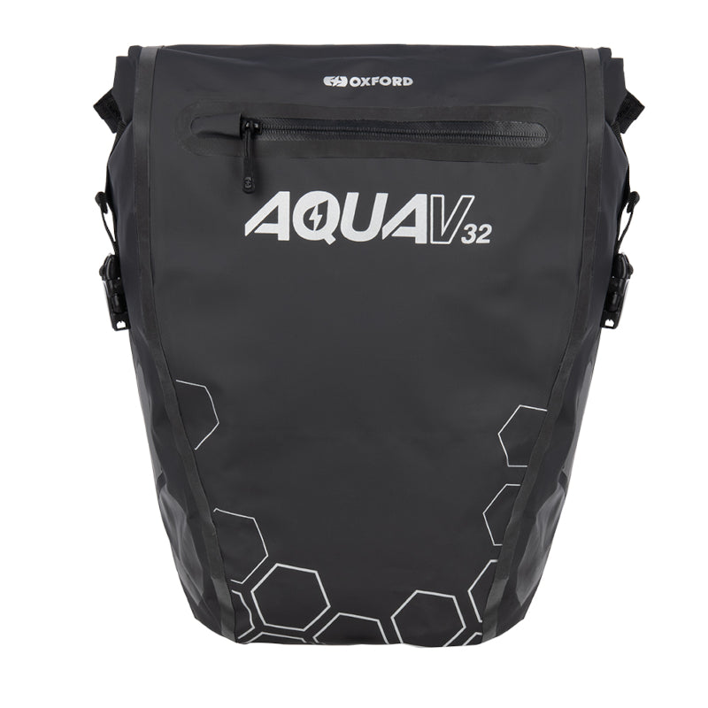 Oxford Aqua V32 Waterproof Double Pannier Bag - 32L Bike Pannier