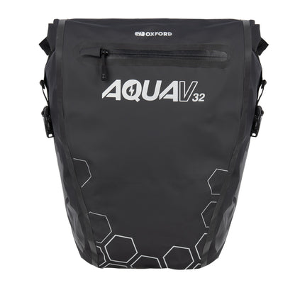 Oxford Aqua V32 Waterproof Double Pannier Bag - 32L Bike Pannier