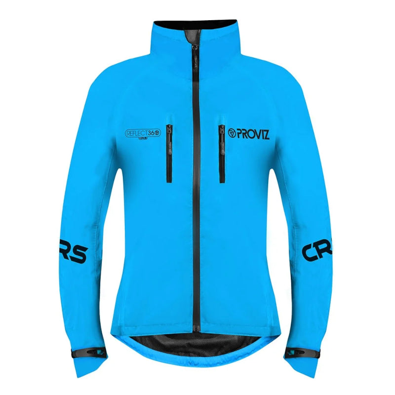 Quality Reflective Cycling Jacket for Women Waterproof - Blue