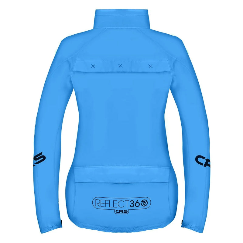 Quality Reflective Cycling Jacket for Women Waterproof - Blue