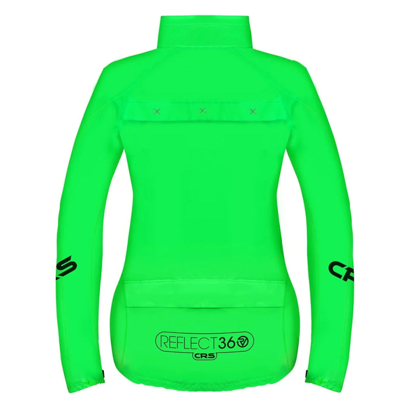 Quality Reflective Cycling Jacket for Women Waterproof - Green