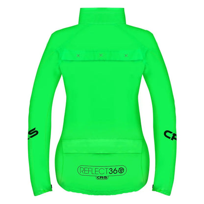 Quality Reflective Cycling Jacket for Women Waterproof - Green
