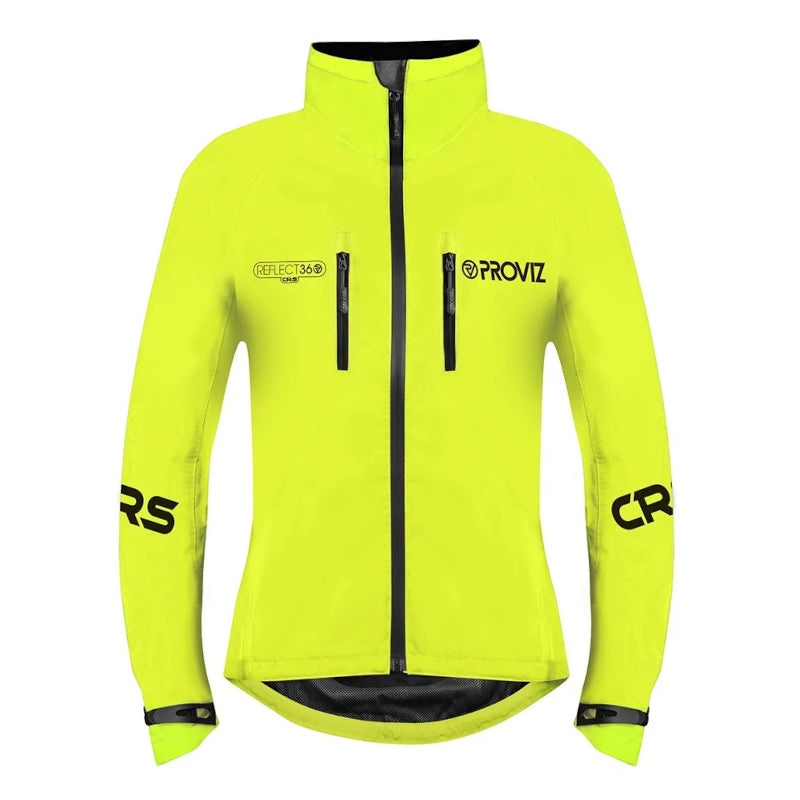 Quality Reflective Cycling Jacket for Women Waterproof - Yellow