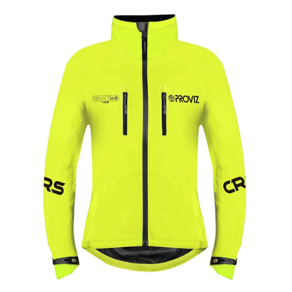 Quality Reflective Cycling Jacket for Women Waterproof - Yellow