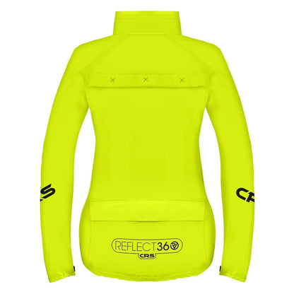 Quality Reflective Cycling Jacket for Women Waterproof - Yellow