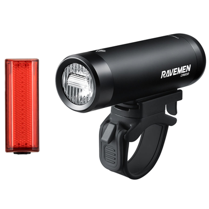 Ravemen CR600 / TR20 Bike Light Set – USB Rechargeable Front & Rear, 600 Lumens