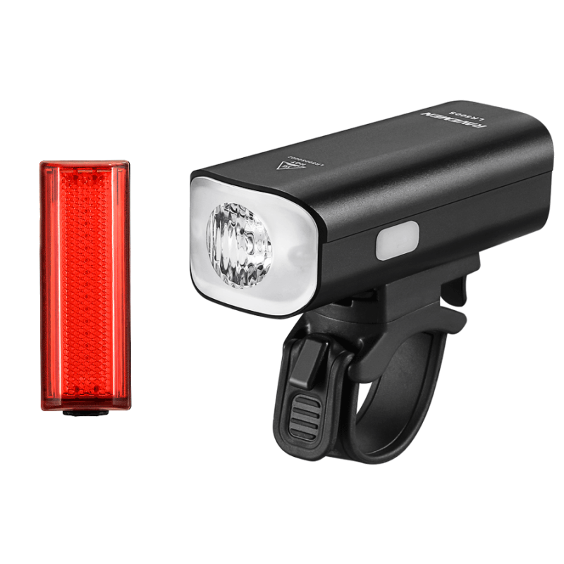 Ravemen LR500S / TR20 Bike Light Set – USB Rechargeable Front & Rear, 500 Lumens