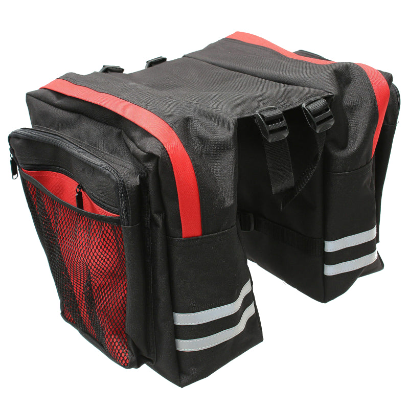Shakeland Double Pannier Bag Red/Black - 20L Bike Panniers
