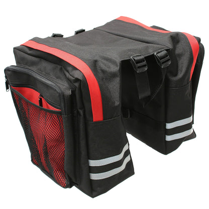 Shakeland Double Pannier Bag Red/Black - 20L Bike Panniers