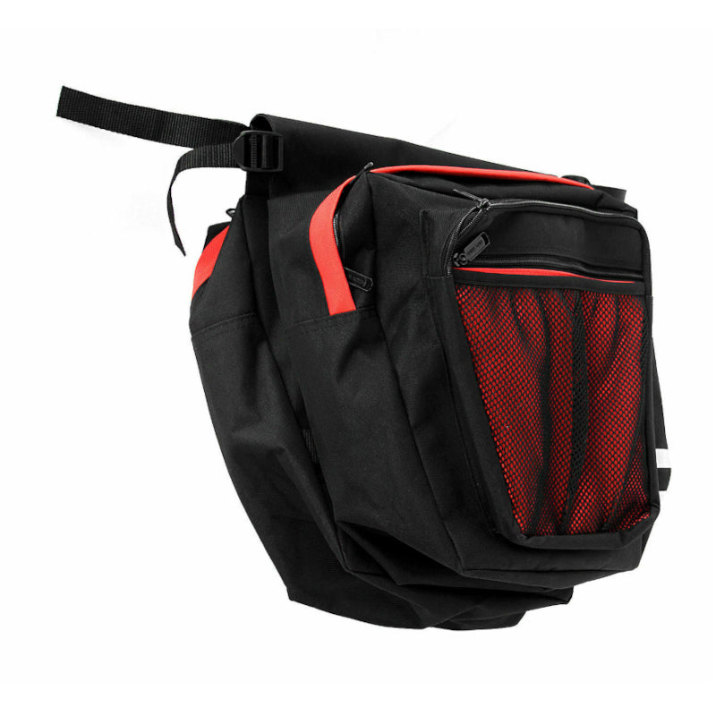 Shakeland Double Pannier Bag Red/Black - 20L Bike Panniers