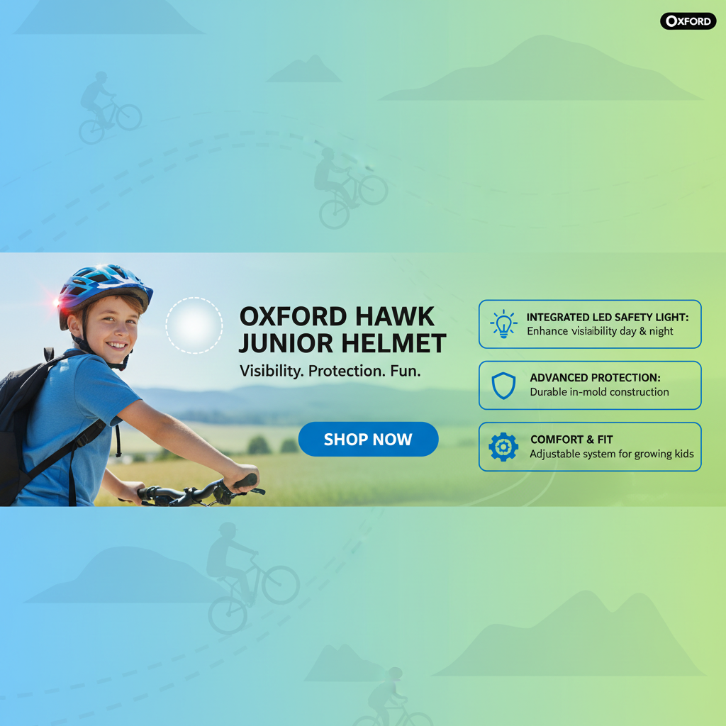 Oxford Hawk Junior Helmet LED Banner