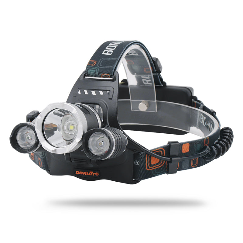 BORUiT RJ-3000 LED Headlamp – USB-C Rechargeable, High-Output