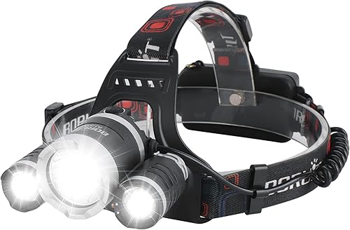 BORUiT RJ-3000 LED Headlamp – USB-C Rechargeable, High-Output