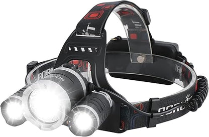 BORUiT RJ-3000 LED Headlamp – USB-C Rechargeable, High-Output