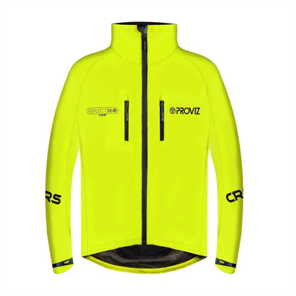 Proviz Reflect360 CRS Men's Cycling Jacket - 100% Reflective Waterproof Yellow